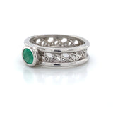 Petite Round Connection Ring 5mm Emerald