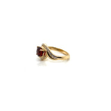 Spessartite Garnet Gold Swirl Ring