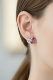 Accented Marquis Pink Tourmaline Earrings