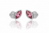 Accented Marquis Pink Tourmaline Earrings