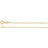 14K Yellow Gold Filled 1.25mm Rope Chain