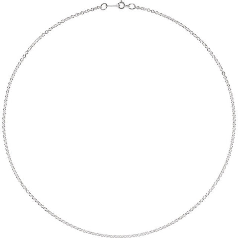 Sterling Silver 2.1mm Cable Chain