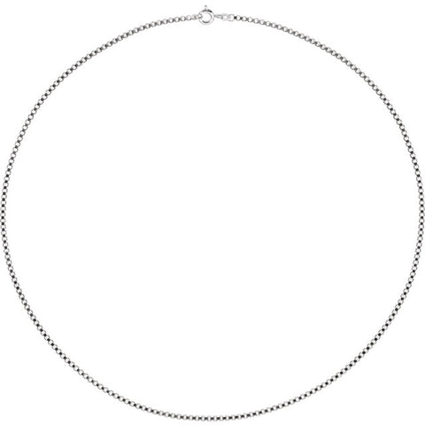 Sterling Silver 2mm Box Chain