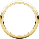 2 mm Yellow Gold Comfort Fit Classic Wedding Band
