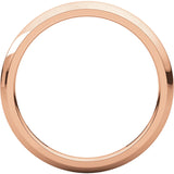 2 mm Rose Gold Comfort Fit Classic Wedding Band