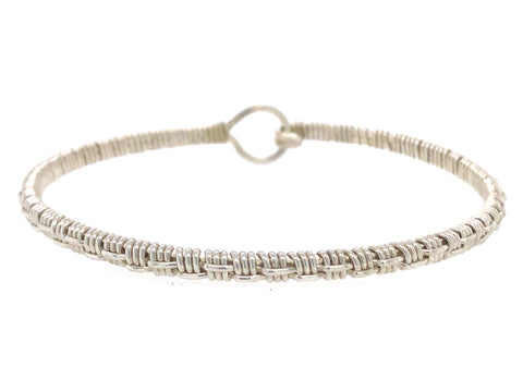 Petite Basket Weave Bangle Bracelet