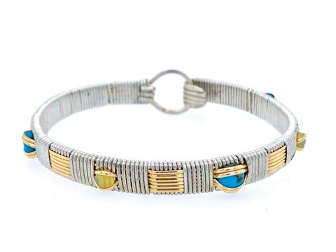 Opal and Turquoise Elite Classic Bangle Bracelet