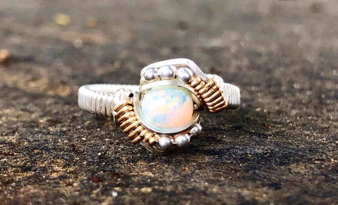 Petite Orion Ethiopian Opal Ring