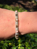 Pink Opal and Pearl Classic Elite Bangle Bracelet