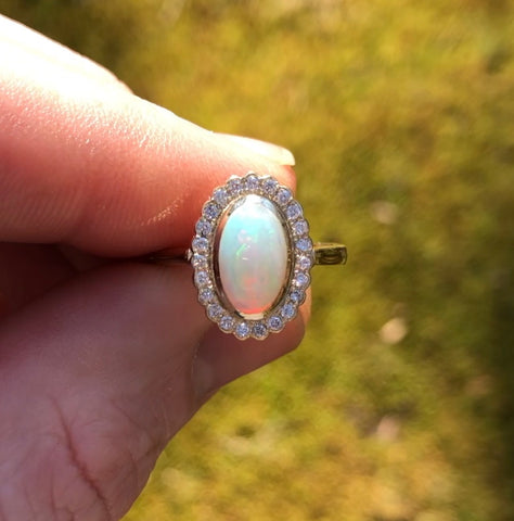 Scalloped Opal Ring