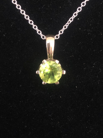 Peridot Solitaire Pendant