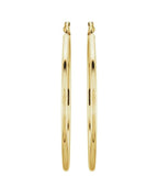 Large Classic Gold Tube Earrings