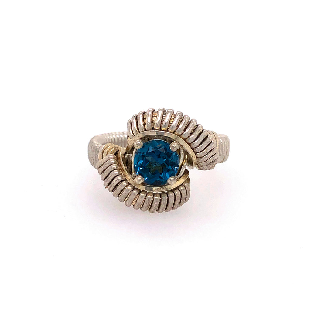 Eternity Three Stone Ruby and Diamond 18ct White Gold Engagement Ring |  Jian London
