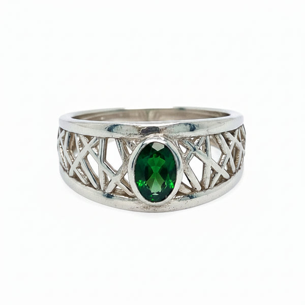 Green Tourmaline Petite Connection Ring