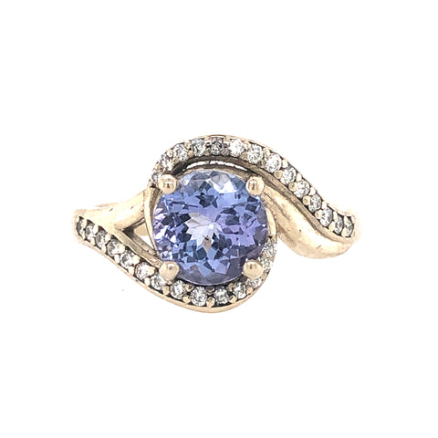 Tanzanite Swirl Ring