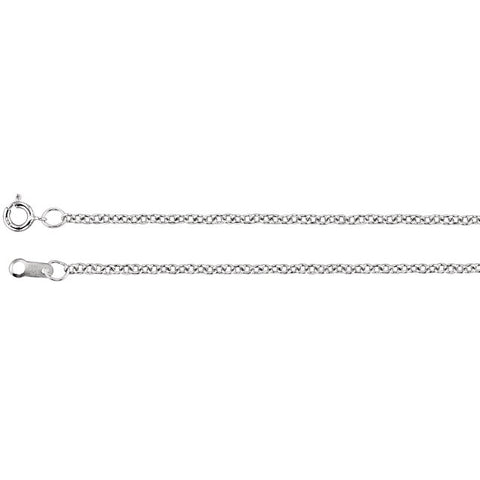 Sterling Silver 1.5mm Solid Cable Chain