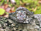 Diamond Swirl Engagement Ring