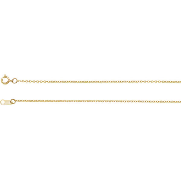 14K Yellow Gold Filled 1mm Cable Chain