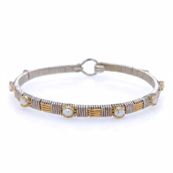 Fresh Water Pearl Classic Bangle Bracelet