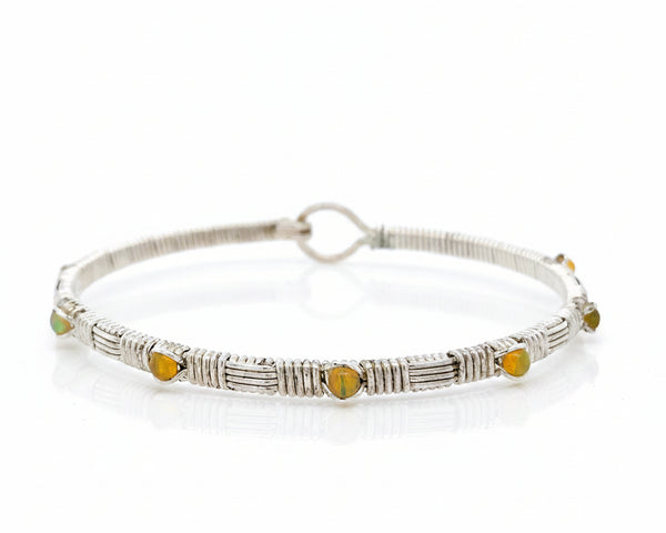 Opal Petite Classic Gemstone Bangle Bracelet