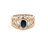 Blue Sapphire Petite Connection Ring