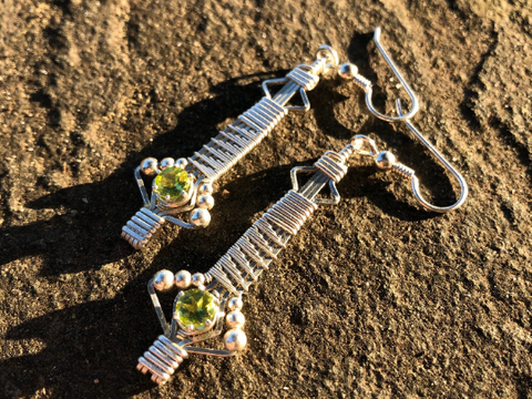 Tribe Peridot Earrings