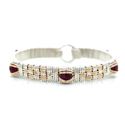 Williamsburg Garnet Elite Bangle Bracelet