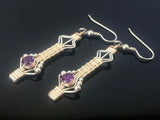 African Amethyst Drop And Dangle Gemstone Earrings