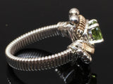 Beaded Peridot Wire Wrapped Ring