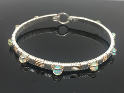 Classic Gemstone Bangle Ethiopian Opal Bangle Bracelet