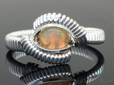 Classic Petite Ethiopian Opal Ring