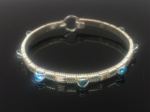 London Blue Topaz Classic Gemstone Bangle