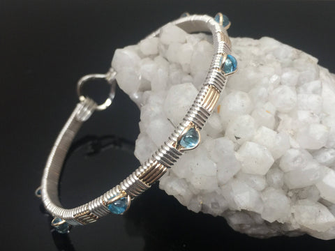 London Blue Topaz Classic Gemstone Bangle