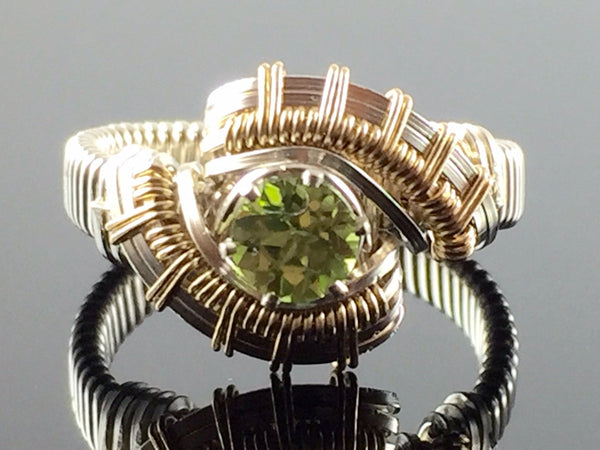 Tribe Peridot Wire Wrapped Ring