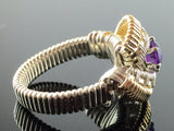 Spartan Amethyst Wire Wrapped Ring