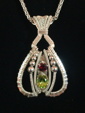 Peridot and Garnet Pulse Amulet