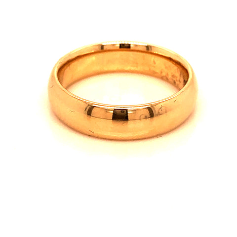 5 mm Yellow Gold Comfort Fit Classic Wedding Band