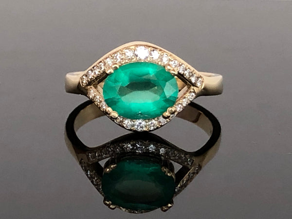 Emerald Flow Series Halo Ring