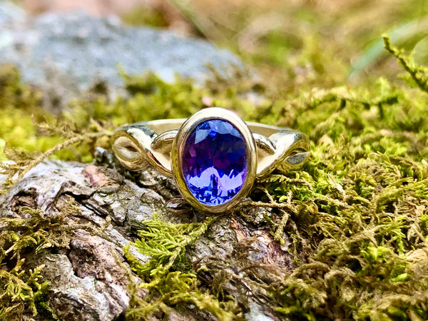 Vine Ring, Semiprecious Gemstones