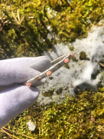 Pink Opal Classic  Bangle Bracelet