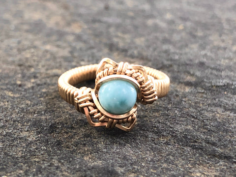 Petite Energy Larimar Ring