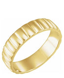 Grooved Pattern Wedding Band