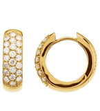 Pave Hinged Gold Earrings