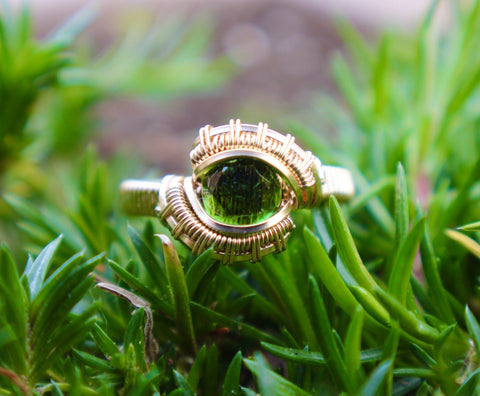 Pulse Petite Green Tourmaline Ring