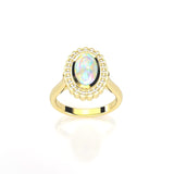 Scalloped Opal Ring