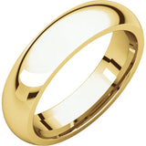 5 mm Yellow Gold Comfort Fit Classic Wedding Band